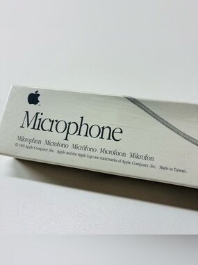 Apple White Microphone Box with Vintage Branding Original Packaging New in Box